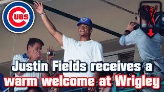 WATCH: Justin Fields receives a standing ovation from Chicago Cubs fans at Wrigley Field (2021)
