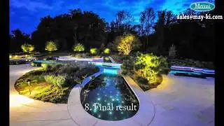 Swimming pool fiber optic light kit and how to install pool star sky light by may-ki.com