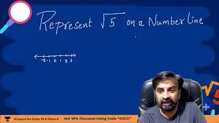 Represent root 5 on the number line