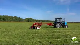 Свал суданки.Второй укос.МТЗ с прицепной  косилкой плющилкой.Снято Mavic 2 Pro,монтаж  IPhone 12 Pro