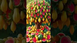 Easy and fast technique for planting and growing hybrid fruit trees of guava and watermelon.#garden