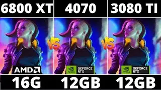 RX 6800 XT VS RTX 4070 VS RTX 3080 TI IN 2023 - TEST IN 8 GAMES 1440p 4K