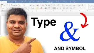 How to type AND Symbol In Laptop