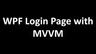 Login Using MVVM in WPF