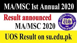 Sargodha University M.A Result 1st Annual 2020/2021 Announced| Result Sargodha University 2020/2021