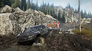 Transporting Supplies through extreme terrain with RAM TRX | SnowRunner Gameplay (4K - 60 FPS)