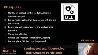 Lifetime Access: A Deep Dive into Windows Persistence - Will D'Andrade