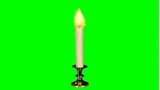 GREEN SCREEN CANDLE BURNING