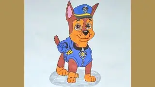Как нарисовать Гонщика из Щенячьего патруля