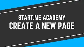 How to Create a New Page in Start.me