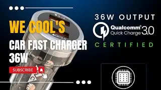 WeCool Smart 36W Car Charger Fast Charging with Dual USB Ports,QC 3.0,Quick Charge Technology.