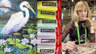 NEW Amsterdam Acrylics @ NAMTA | New Orleans Art Vlog & Demo
