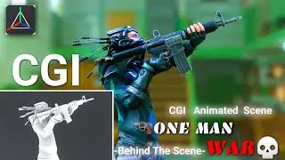 Behind the scene One Man War CGI 3D Animated scene prisma 3d animation