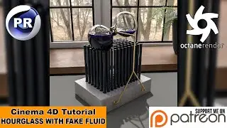 HOURGLASS WITH FAKE FLUID (Cinema 4D - Free Tutorial)