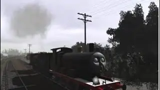 TRAINZ RAILROAD SIMULATOR - BLACK JAMES IN THE HOUSE - TRAINZ GONE WRONG! - FLYING TRAINZ