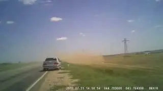 Неудачный обгон с переворотом