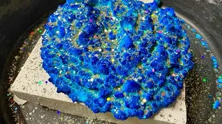 Blue Chalk Blob with Powdery Fresh Chalk