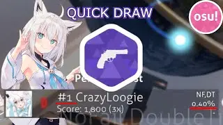 Nummer 1 Auf Der Welt Mit Einem D-Rank?!? | osu! quick draw Medallie