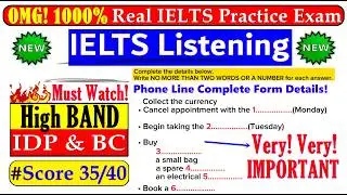 IELTS LISTENING PRACTICE TEST 2024 WITH ANSWERS | 20.08.2024