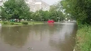 Місто Новояворівськ після грози