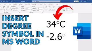 How to Insert Degree Symbol in Microsoft Word