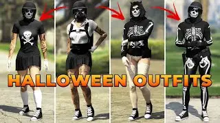 HALLOWEEN INSPIRED GTA 5 FEMALE OUTFITS with TRANSFER GLITCH 💀