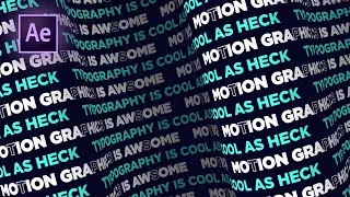 Typography Background After Effects - After Effects Tutorial - Seamless Animation - No Plugin