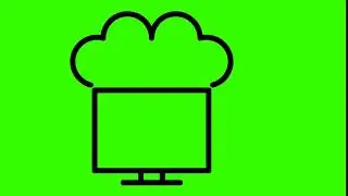 Animated Connected to Cloud Icon on Green Screen