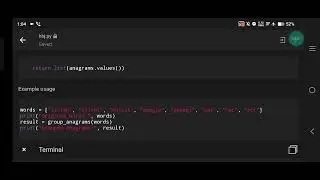Python Program to Group Anagrams Using List and Dictionary