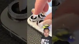 Lens Protective film remove & applying lens protector process on iPhone #shorts