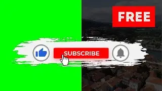 Green Screen Subscribe Button Animated with sound | alpha channel | free download HD