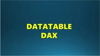 DATATABLE DAX in Power BI #dax #analytics #powerbi #powerquery