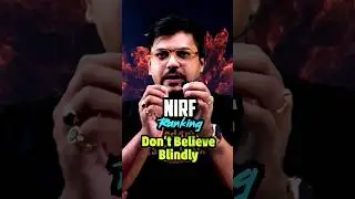 What NIRF Ranking means for a College🤔#nirf #ranking #nirfranking #rank #colleges #btech