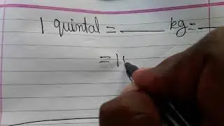 Quintal to kilogram conversation