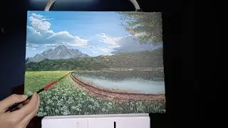 Blissful Noon | Acrylic Landscape Painting | Denver Saldanha #Art #Acrylic