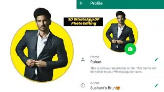 WHATSAPP 3D DP PHOTO EDITING | HOW TO CREATE 3D WHATSAPP PROFILE PIC PICSART | 3D DP FOR WHATSAPP |