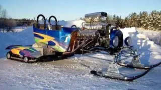 Хот-род на гусеницах   Hot Rod  snowmobile