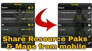 Easily share Resource Paks & Maps in Pubg Mobile | No need to waste data pack