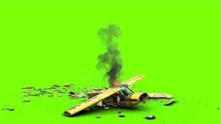 Plane crash green screen 