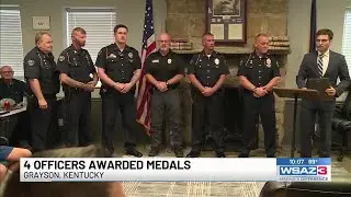 Four officers awarded medals in Grayson, Ky.