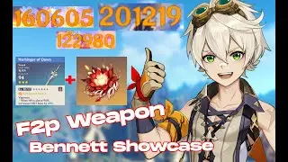 Bennett | F2P Weapon | 100K CRIT - 200K CRIT | Best Artifacts | GENSHIN IMPACT