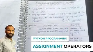 Assignment Operators in Python - simple program example full explain | #python #cse #programming