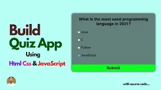Quiz App JavaScript | Quiz App Html CSS & JavaScript | Quiz App JavaScript With Source Code