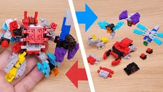 Micro LEGO brick  insects combiner transformer mech - Insectron (similar to Megazord)