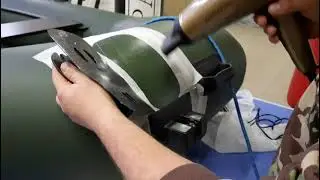 Тюнинг ПВХ лодки. Клею рым - ролик, рым - утку с направляющей. Tuning of PVC boats. I glue the eye