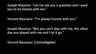 Vinny Basciano, Joe Massino & Anthony (Tony Green) Urso: Recorded Conversations