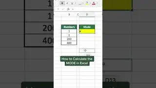How to Calculate MODE in Excel! 