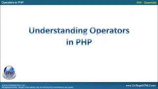 31016-Operators in PHP - Part 1