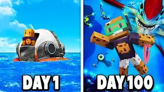I Survived 100 Days in the OCEAN on Subnautica