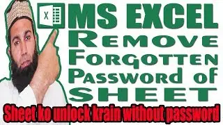 How to Remove the Forgotten Password of Excel Sheet? I By Raihan Connection